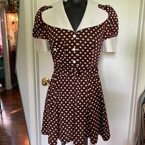 Super Cute Vintage Polka Dot Mini Dress